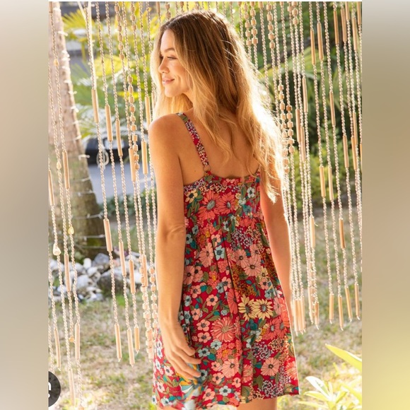 NWT Natural Life red/blue floral sundress/minidress - Picture 2 of 7